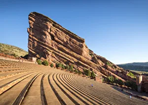 Seats Prints: USA, Colorado, Red Rock Amphitheater, Red Rock Park, Morrison