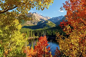 Front Range Prints: USA, Colorado, Rocky Mountain National Park, Longs Peak mountain from Bear Lake