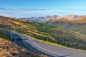 Highways Prints: USA, Colorado, Rocky Mountain National Park, Trail Ridge Road