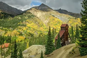 USA; Colorado; Rocky Mountains; San Juan Mountains; Million Dollar Highway; Ouray; Red Mountain, Yankee Girl Mine