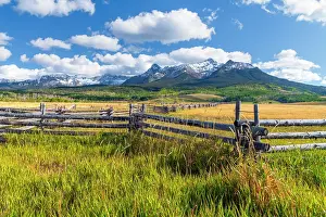 Telluride Prints: USA, Colorado, Telluride, Hastings Mesa and Mount Sneffels Range of the Rocky Mountains