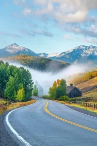 Highways Prints: USA, Colorado, Telluride, San Juan Mountains