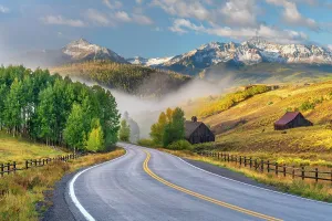 Highways Prints: USA, Colorado, Telluride, San Juan Mountains