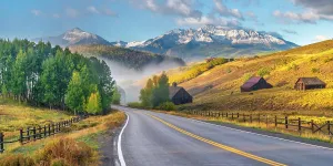 Highway Prints: USA, Colorado, Telluride, San Juan Mountains
