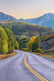 Highway Prints: USA, Colorado, Telluride, San Juan Mountains
