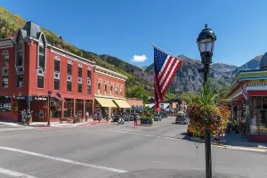 Telluride Prints: USA, Colorado, Telluride, West Colorado Avenue