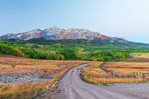 Tracks Prints: USA, Colorado, Telluride, Wilson Mesa, Wilson Peak of the San Juan Mountains