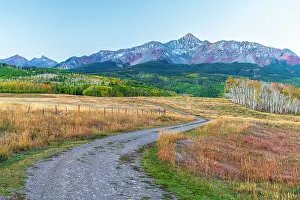 Tracks Prints: USA, Colorado, Telluride, Wilson Mesa, Wilson Peak of the San Juan Mountains