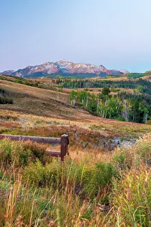 Telluride Prints: USA, Colorado, Telluride, Wilson Peak of the San Juan Mountains from Last Dollar Road