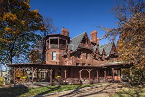 USA, Connecticut, Hartford, Mark Twain House, former home of celebrated American writer USA, Connecticut, Hartford, Mark Twain House, former home of celebrated American writer
