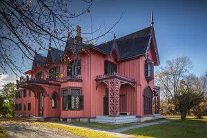 Images Dated 4th January 2017: USA, Connecticut, Woodstock, Roseland Cottage, built in 1844, best-preserved Gothic