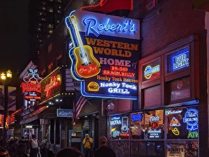Deep South Prints: USA, Deep South, Tennessee, Nashville, Music City, Broadway, Music scene