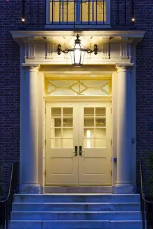Court Prints: USA, Delaware, Dover, doorway of Old Kent County Courthouse