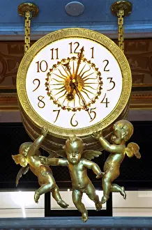 Clock Prints: USA, Detroit, Michigan, Book Tower