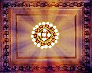 Ceiling Prints: USA, Detroit, Michigan, Restored 1913 Michigan Central Train Station
