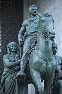 Images Dated 14th September 2015: USA, East Coast, New York, Manhattan, Upper Westside, Equestrian Statue of Theodore