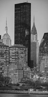 USA, East Coast, New York, Manhattan, Midtown, Empire Sttate Building and Chrysler