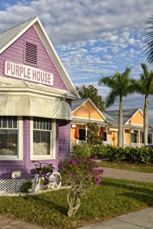USA, Florida, Charlotte County, Punta Gorda, Sullivan street shops, historic district