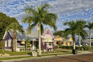 Neighborhood Collection: USA, Florida, Charlotte County, Punta Gorda, Sullivan street shops, historic district