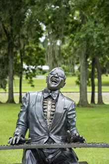 Singing Collection: USA, Florida, Greenville, Ray Charles Memorial, Bronze Statue, Haffye Hayes Park