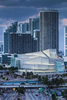 Images Dated 23rd May 2013: USA, Florida, Miami, Adrienne Arsht Center for the Performing Arts, elevated view