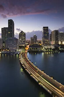 Images Dated 23rd May 2013: USA, Florida, Miami, elevated city skyline from Brickell Key