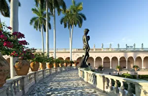 USA, Florida, Sarasota, John and Mable Ringling Art Museum, Courtyard, Statue of David