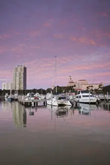 The South Prints: USA, Florida, St. Petersburg, skyline from North Yacht Basin