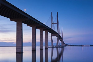 USA, Georgia, Brunswick, Sidney Lanier Bridge, across the Brunswick River
