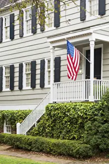 Patriot Prints: USA, Georgia, Savanah, Typical house in the historic district