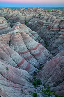Images Dated 12th July 2022: USA, Great Plains, South Dakota, Badlands National Park, White River Valley overlook