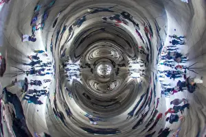 Illinois Prints: USA, Illinois, Chicago, The Cloud Gate Sculpture in Millenium Park