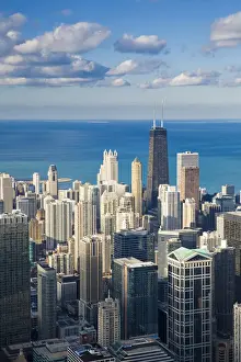 Great Lake Prints: USA, Illinois, Chicago. Elevated view over the city from the Willis Tower