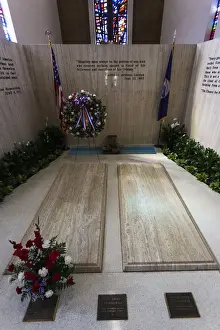 USA, Kansas, Abilene, Eisenhower Presidential Library area, site dedicated to President