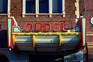 Images Dated 17th January 2011: USA, Kansas, Dodge City, Dodge Theater Marquee, Historic District