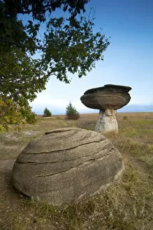 Eroded Collection: USA, Kansas, Ellsworth County, Mushroom Rock State Park, Dakota Sandstone Formations