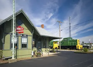 Mining Prints: USA, Kansas, Route 66, Galena, Mining and Historical Musem in Old Railway Building