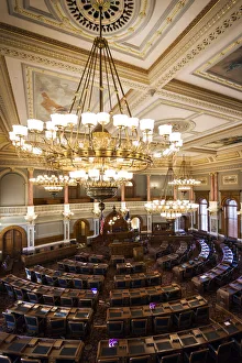 Great Plains Prints: USA, Kansas, Topeka, Kansas State Capital, Chamber of the State House of Representatives