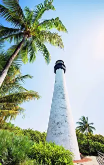 John Coletti Prints: USA, Key Biscayne, Florida, Cape Florida Lighthouse