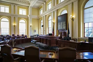 Images Dated 21st March 2016: USA, Maine, Augusta, Maine State House, chamber of The State Senate