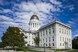 Images Dated 21st March 2016: USA, Maine, Augusta, Maine State House, exterior