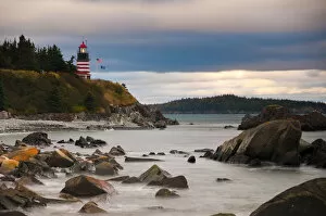 Images Dated 7th December 2009: USA, Maine, Lubec, West Quoddy Lighthouse