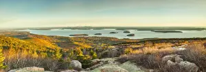 USA, Maine, Mt. Desert Island, Acadia National Park, Cadillac Mountain, view towards
