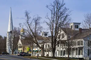USA, Manchester Center, village view