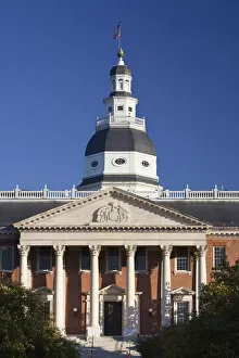 Images Dated 14th January 2010: USA, Maryland, Annapolis, Maryland State Capitol