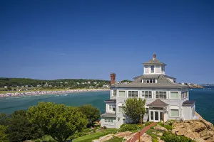 USA, Massachusetts, Cape Ann, Gloucester, Good Harbor Beach, elevated view