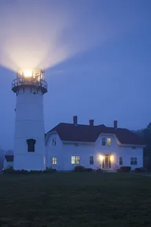 Chatham Prints: USA, Massachusetts, Cape Cod, Chatham, Chatham Lighthouse in the fog
