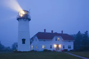 Chatham Prints: USA, Massachusetts, Cape Cod, Chatham, Chatham Lighthouse in the fog