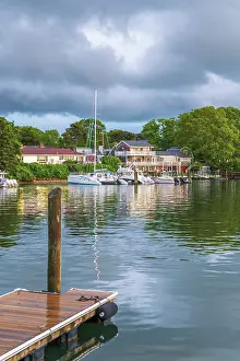 Landing Stage Prints: USA, Massachusetts, Cape Cod, Mid Cape, Hyannis, Hyannis Harbor