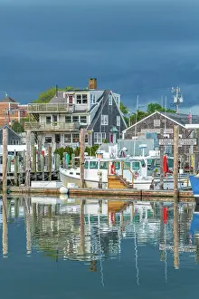 Landing Stage Prints: USA, Massachusetts, Cape Cod, Mid Cape, Hyannis, Hyannis Harbor